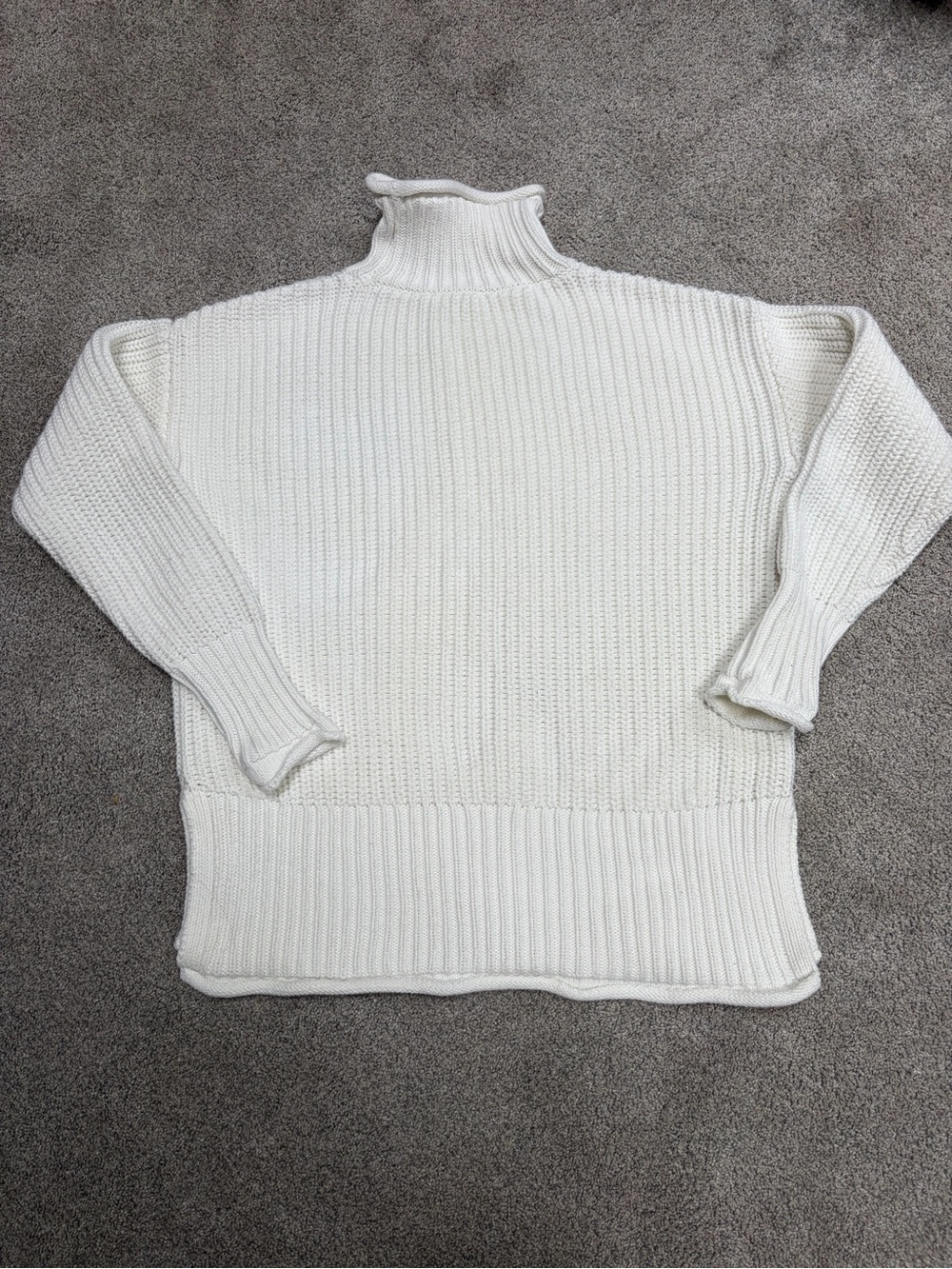 Haven Well Within White Turtleneck Ribbed Sweater